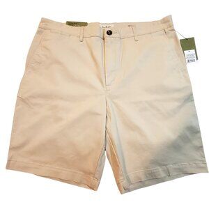 Goodfellow & Co Every Wear Flat Front Chino Shorts 9" Inseam Slim Fit Khaki 34